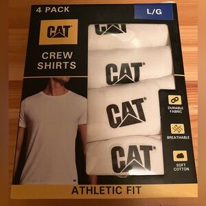 4 pack of crew cut t shirts white - caterpillar brand